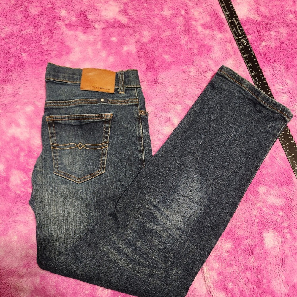 Lucky Brand Jeans Women's 14‎ Mid Rise Classic Straight Blue Denim